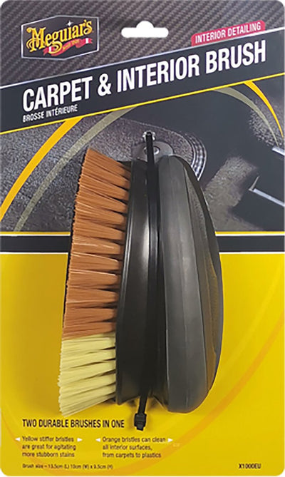 Meguiar's Meguiar's Teppich-Innenbürste – 2-in-1-Polsterbürste Auto – Innenreinigungsbürste – ergonomischer Griff