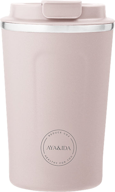 Aya ida aya ida - cup2go - Thermosbecher - Kaffeetasse - Coffee to go - Reisebecher - zum Mitnehmen - 380ml - zartrosa
