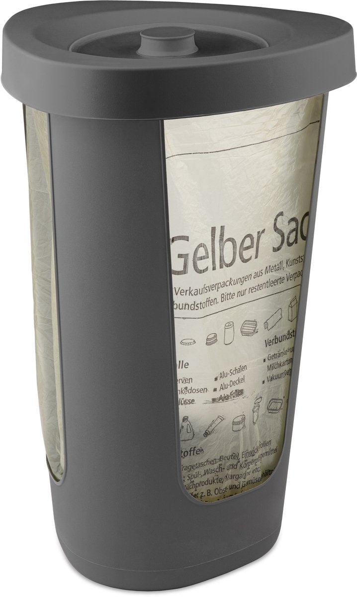 Rotho Fabu Abfallbeutelhalter 50l mit Deckel - Anthrazit