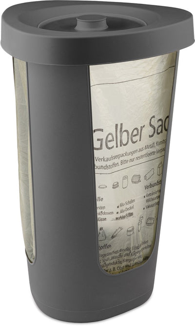 Rotho Fabu Abfallbeutelhalter 50l mit Deckel - Anthrazit