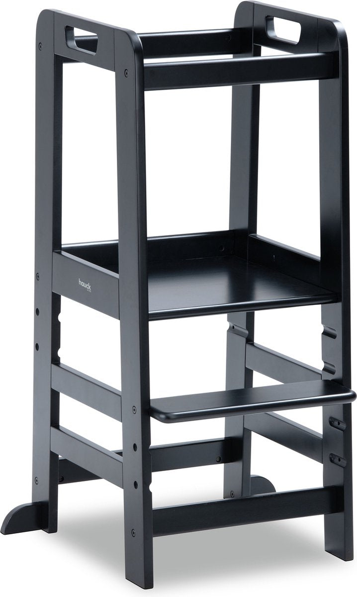 Hauck Learn n Explore – Lernturm – Stufe – FSC®-Mix-zertifiziertes Buchenholz – Schwarz