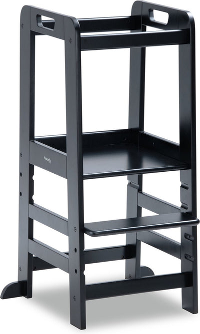 Hauck Learn n Explore – Lernturm – Stufe – FSC®-Mix-zertifiziertes Buchenholz – Schwarz