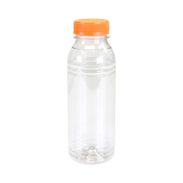 Flasche transparenter Verschluss 330 cc + orangefarbener Verschluss (180 Stück)