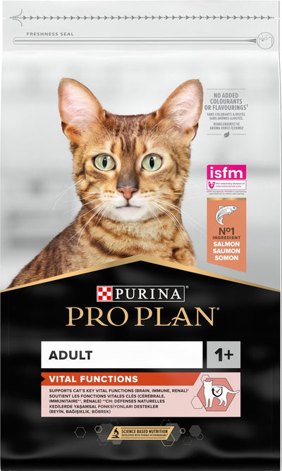 Pro Plan Adult Vital Functions – Trockenfutter für Katzen – Lachs – 10 kg