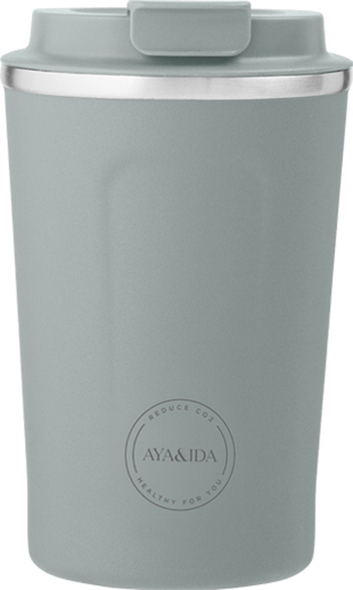Aya ida aya ida - cup2go - Thermobecher - Kaffeebecher - Coffee to go - Reisebecher - zum Mitnehmen - 380ml - Mintgrün