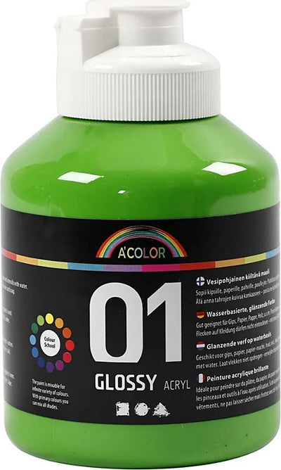 Creativ Company Acrylfarbe glänzend, hellgrün, 500 ml 1 Flasche
