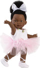 Llorens dunkle Puppe Zoe Ballett mit weißer Schleife 28 cm