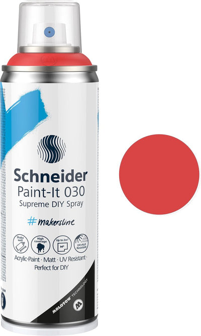 Schneider Schreibwaren Schneider Sprühfarbe – Paint-it 030 – DIY Sprühfarbe – Acrylfarbe – 200 ml – rot – s-ml03050124