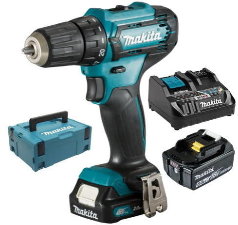 Makita df333dnx12 Bohr-/Schraubendreher | mit 1x 12V 2,0Ah 1x 18V 5,0Ah Li-Ionen-Akku