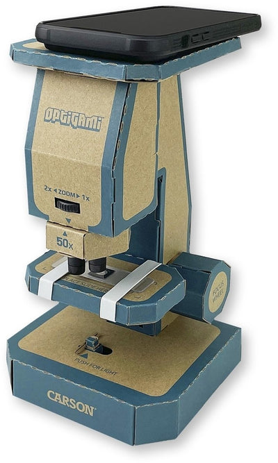 Carson Kinder-Optigami-Mikroskop-Set zum Selbermachen