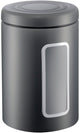 Wesco Classic Line Vorratsbehälter mit Fenster | 2 Liter | Metall - Graphit matt | Vorratsglas