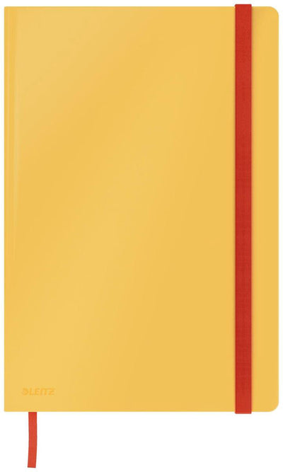 Leitz Cozy Notebook B5 Soft Touch Karo – Hardcover-Notizbuch – ideal für Home-Office und Arbeiten von zu Hause aus – warmes Gelb