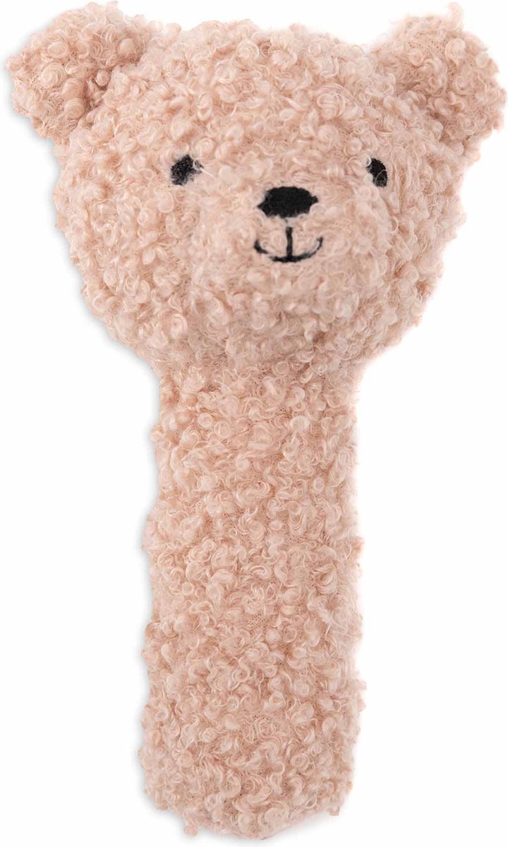 Jollein - Babyrassel - Teddybär wildrosa