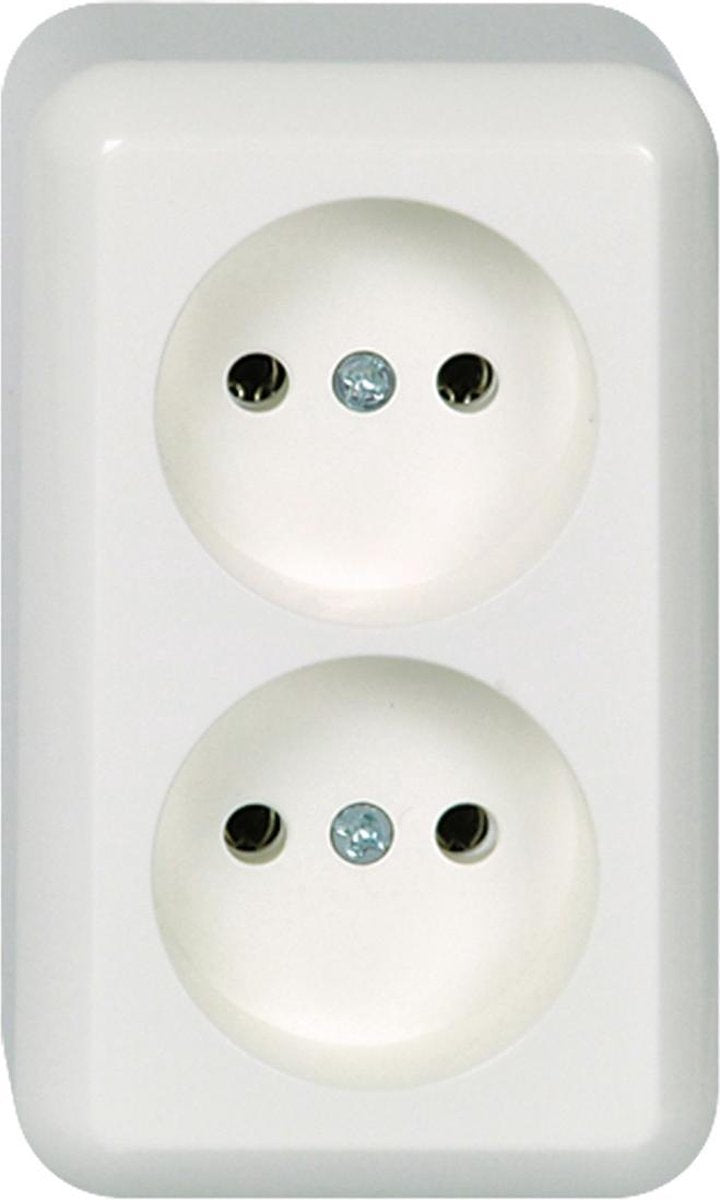 Schneider Steckdose - Aufputz - 2V - Polarweiß - Contura - - 395904