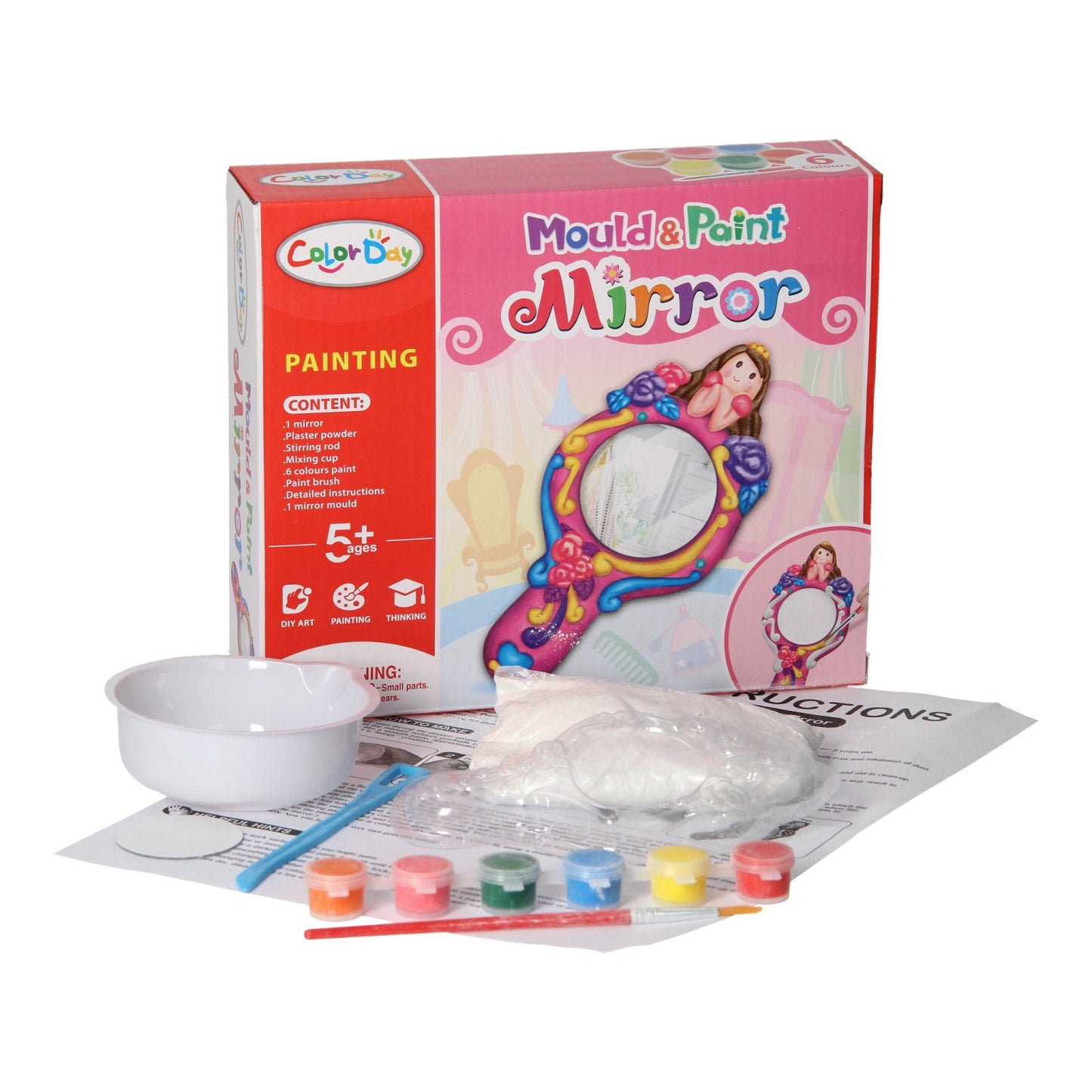 Gips -Guss -Handspiegel
