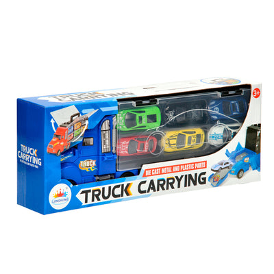 Speichern Sie den Autotransporter Blauw