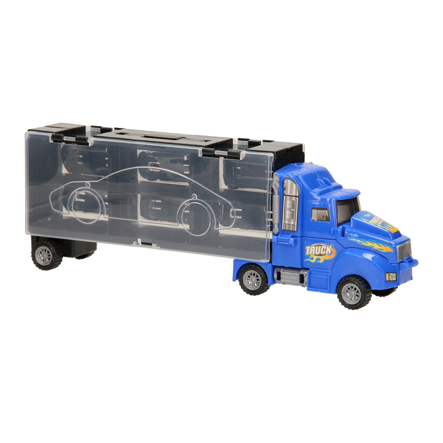 Speichern Sie den Autotransporter Blauw