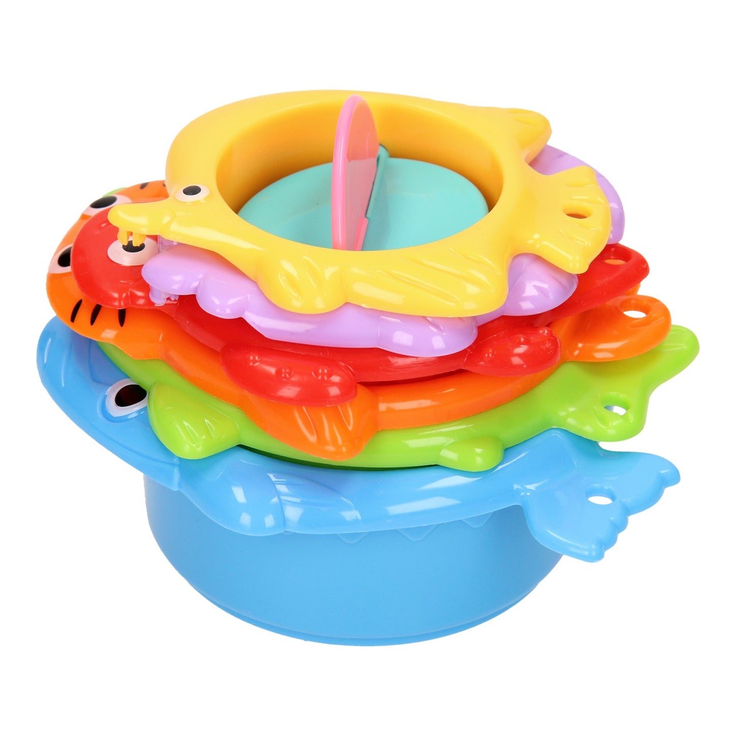 Stapel Tierbadebecher, 6 Stück.