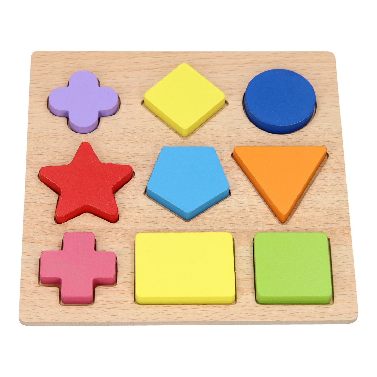 Formpuzzle aus Holz, 9-tlg.