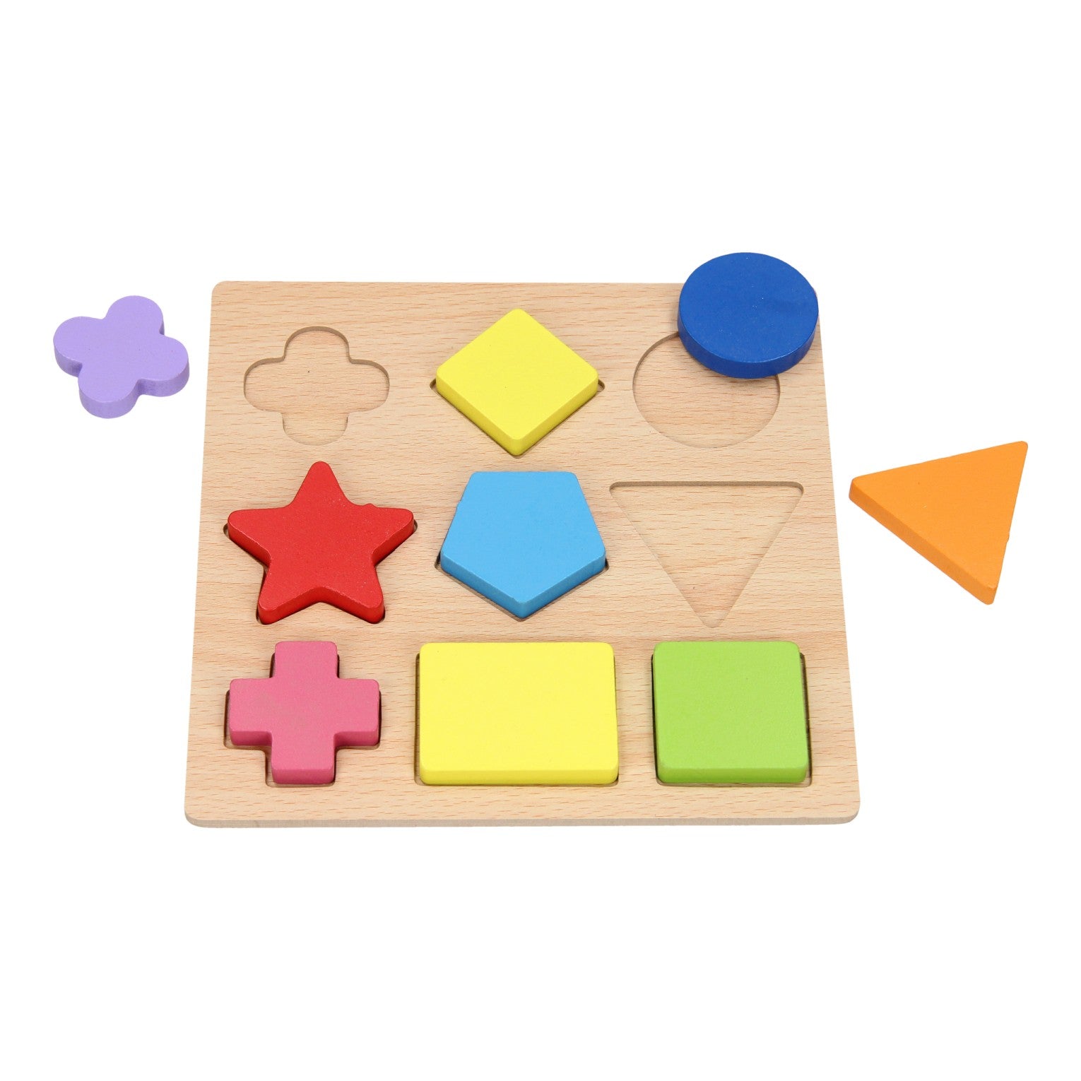 Formpuzzle aus Holz, 9-tlg.