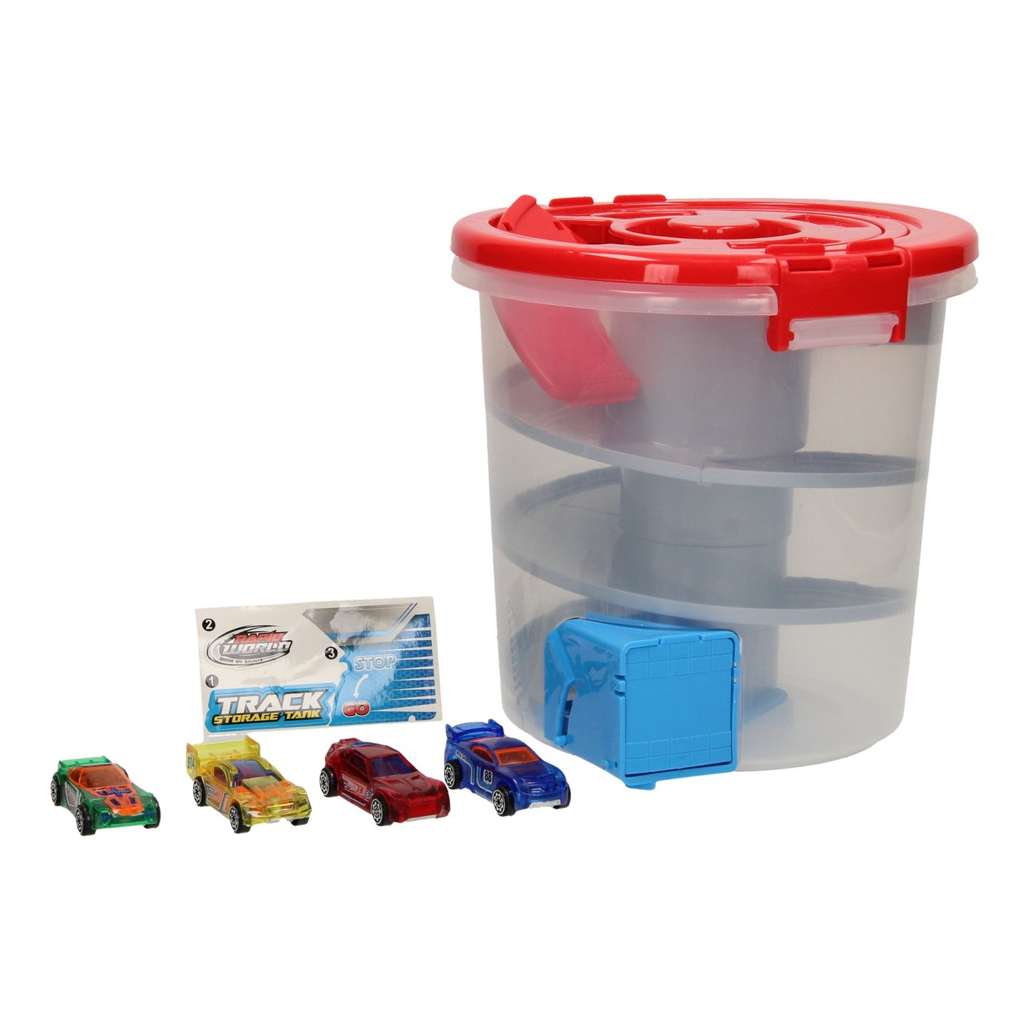 Rennstrecke und Aufbewahrungsbox -Autos 2in1