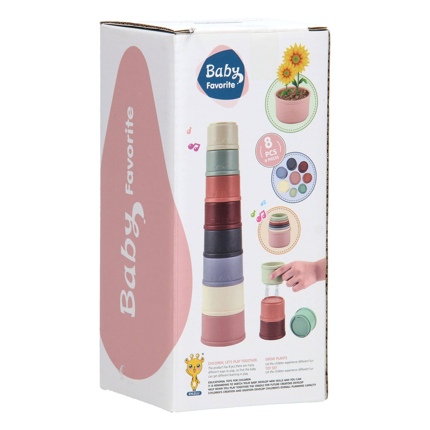 Lobbes Stapelbecher Pastell, 8 Stk.