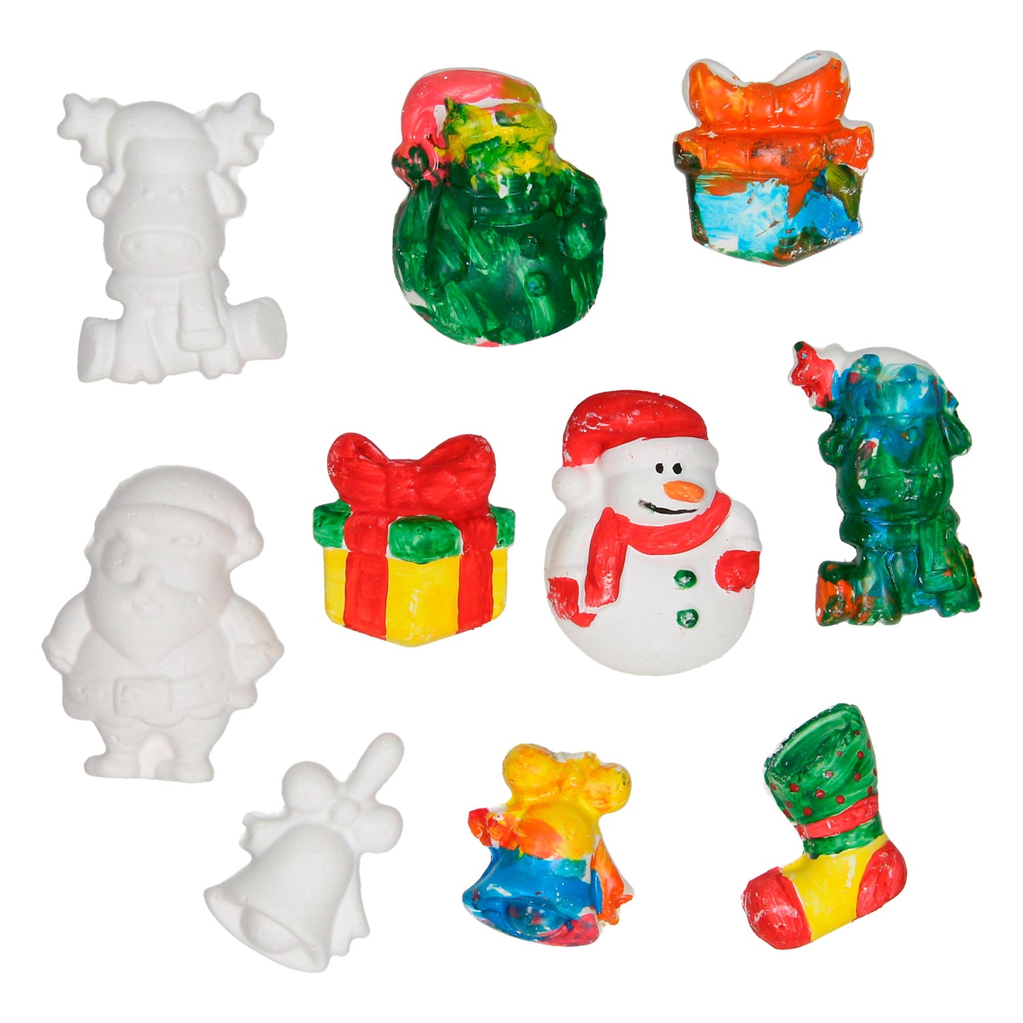 Gipsguss Magnete Weihnachten