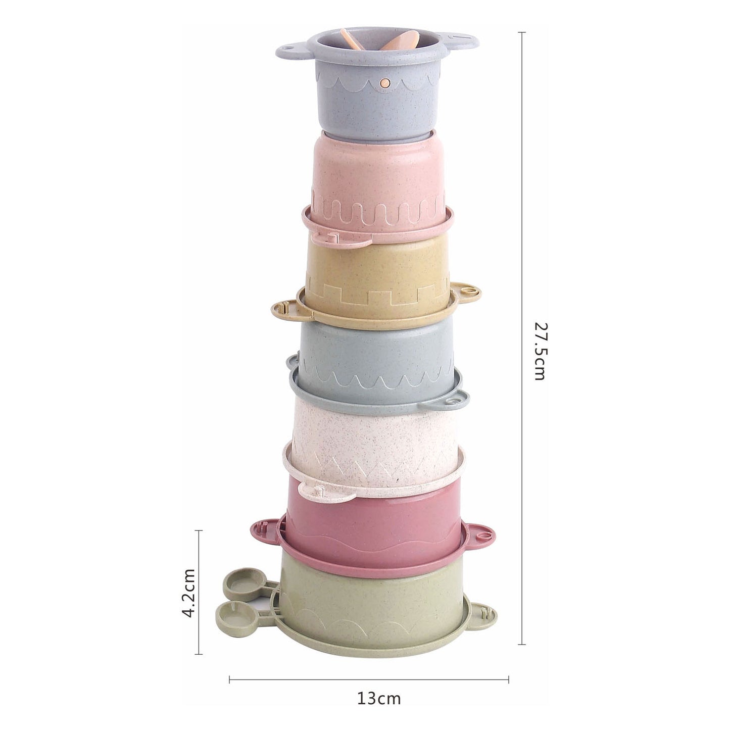 Lobbes Wasserfall-Badebecher Pastell, 8-tlg.
