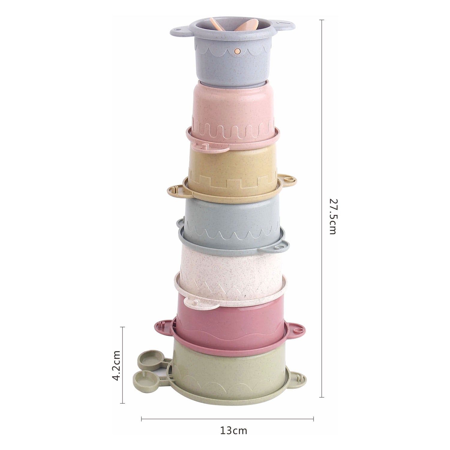 Lobbes Wasserfall-Badebecher Pastell, 8-tlg.
