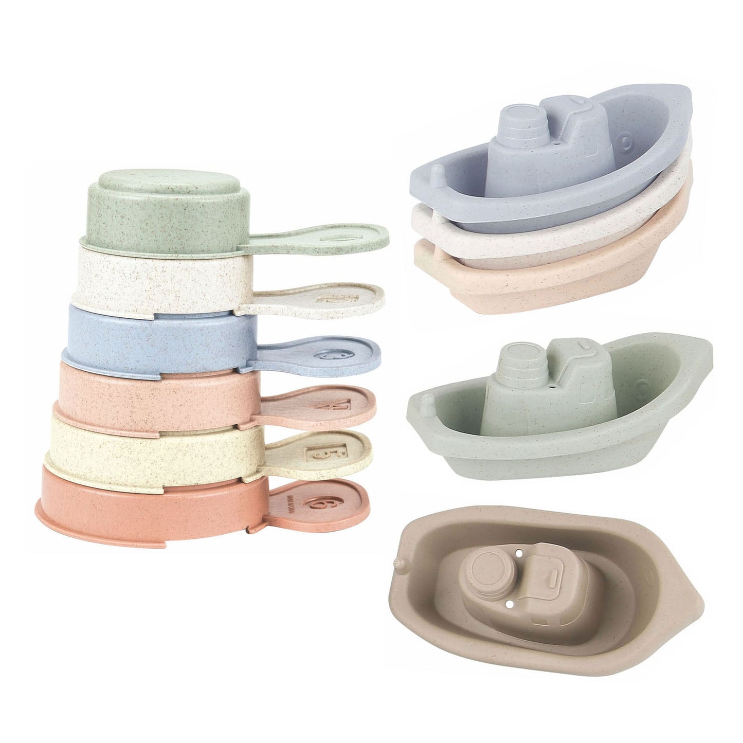 Lobbes Badetassen und Badeboote Pastell