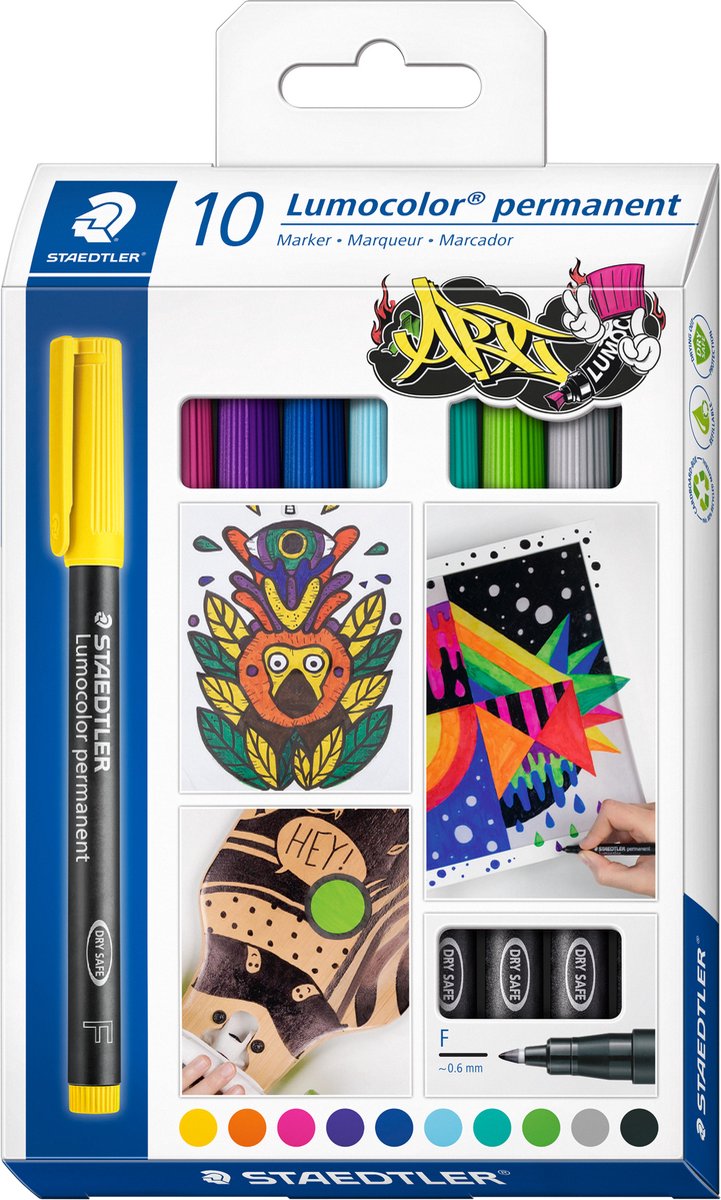 Ohp Marker Staedtler 318 C10 feine Farbpalette
