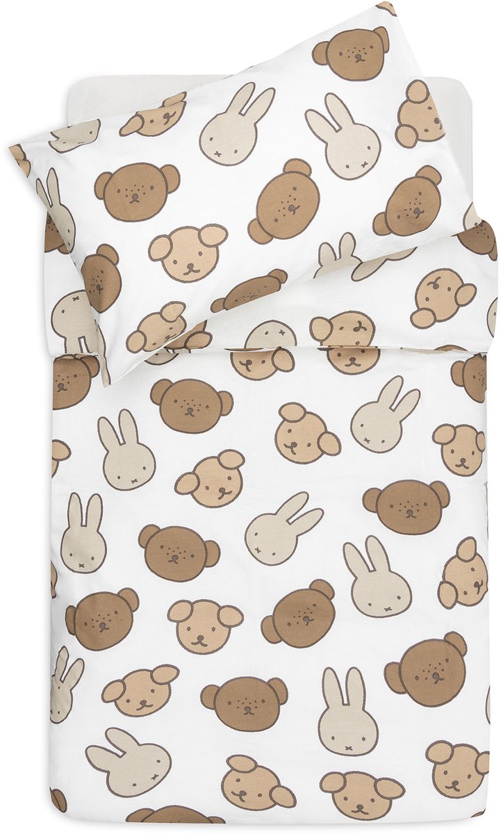Jollein Bettbezug mit Kissenbezug – 100 x 140 cm – Miffy und Freunde