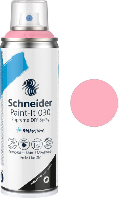 Schneider Schreibwaren Schneider Sprühdose Farbe – Paint-it 030 – DIY Sprühfarbe – Acrylfarbe – 200 ml – Rosa – S-ML03050121