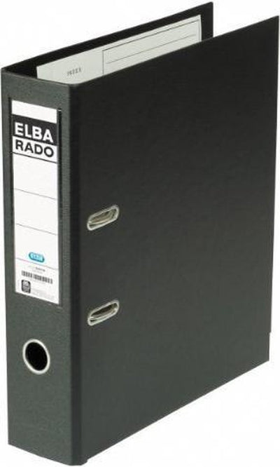 Ordner Elba Rado Plast schwarz A4 500 Blatt Karton PVC