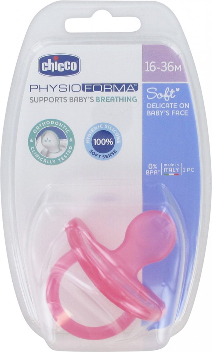 Chicco Schnuller Physio Soft Silikon rosa 16 Monate