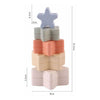 Stapelstars Pastell, 5st.