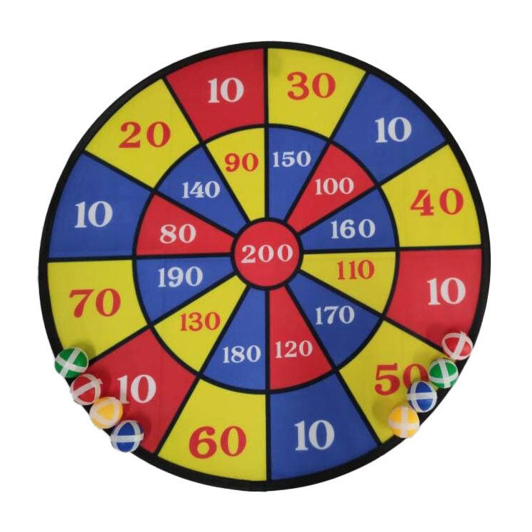 Mega-Dartscheibe mit Klettverschluss, 8 Bälle