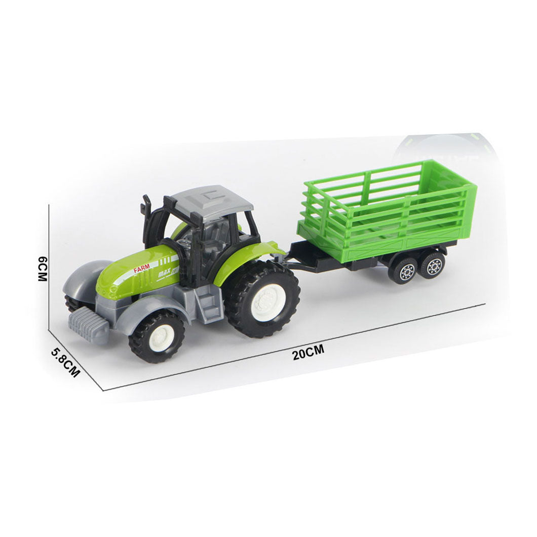 Der Cast Green Tractor mit Anhänger und Rückzugsfunktion