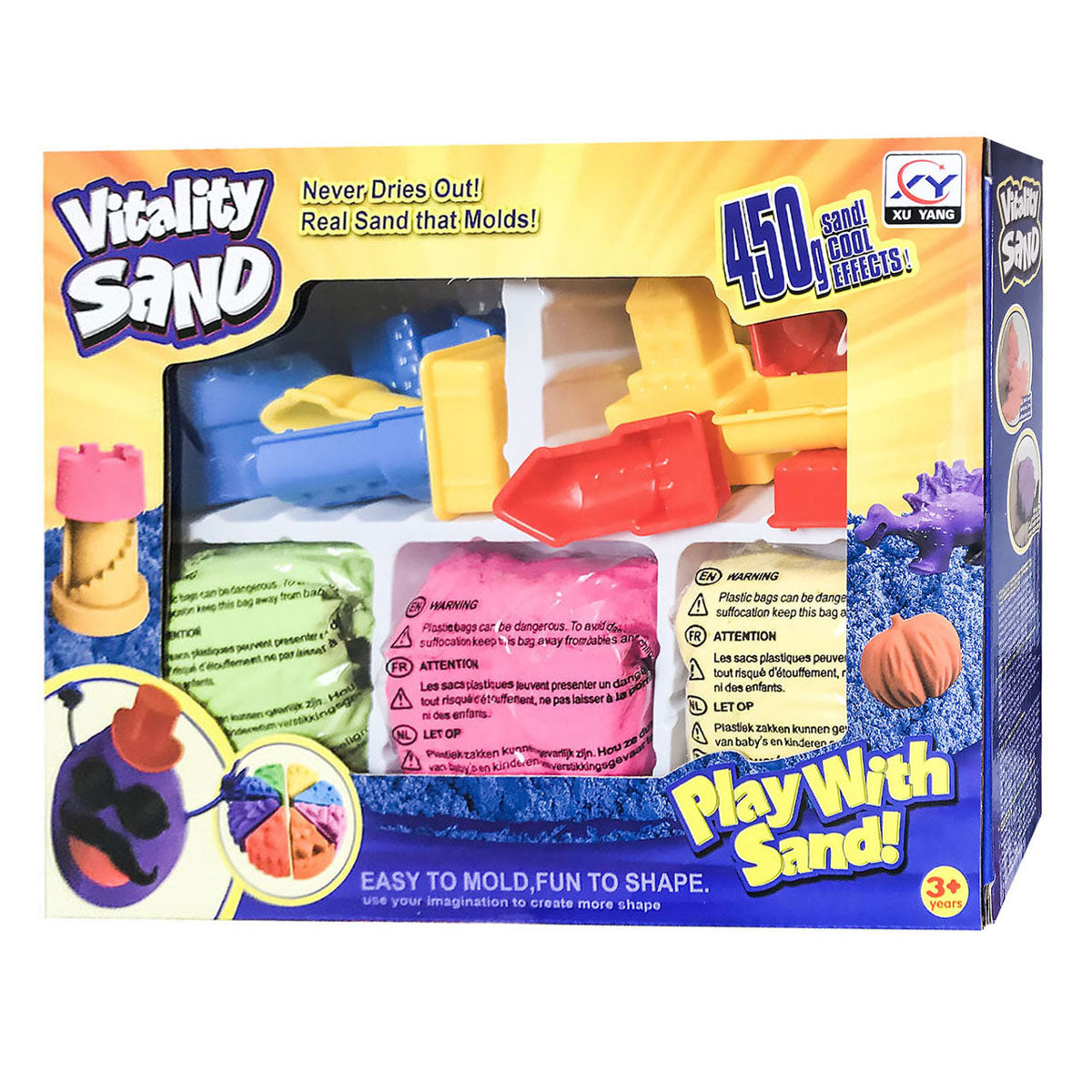 Vitalität Zand Set, 3x150gr mit Schlossformen