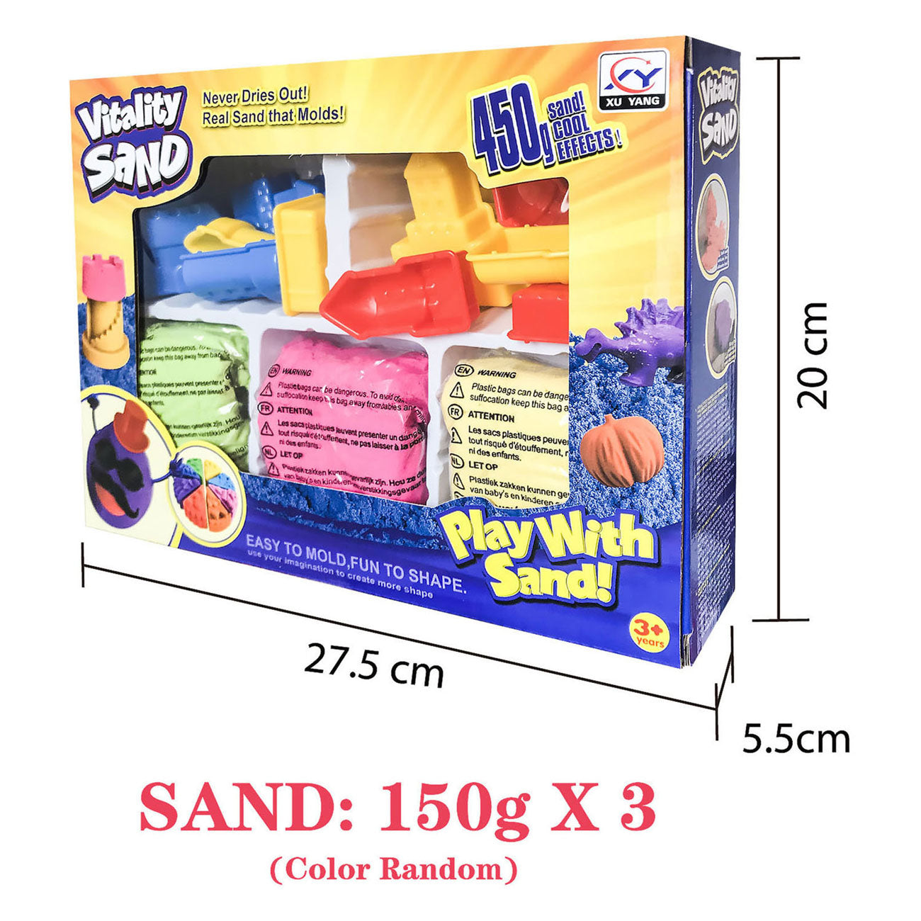 Vitalität Zand Set, 3x150gr mit Schlossformen