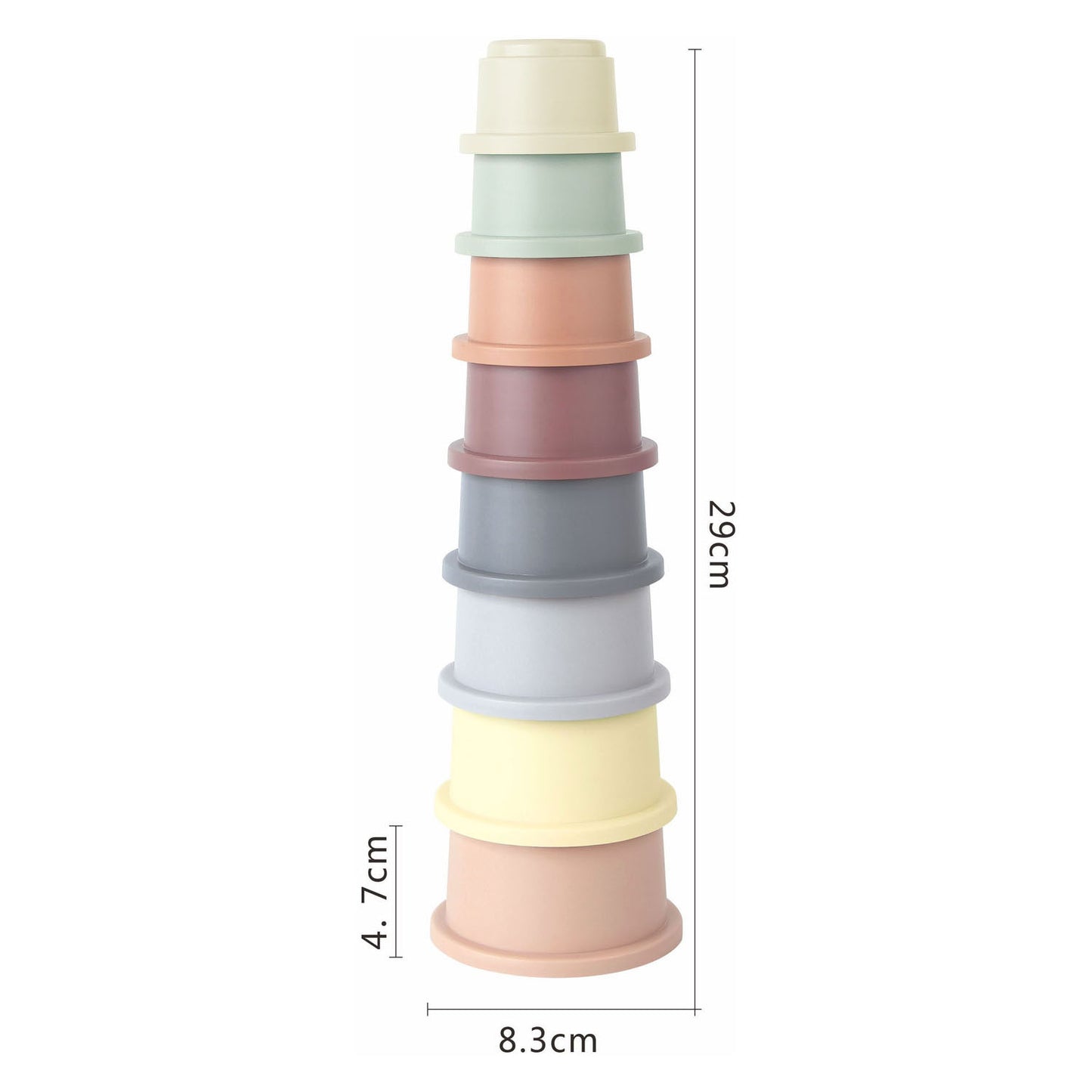 Wasserfallbecher Pastell, 8 Stk.