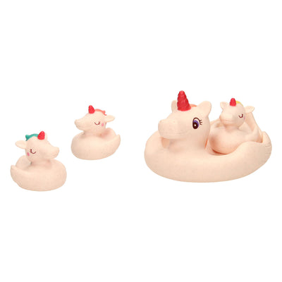 Badetiere Einhornfamilie, 4dlg.