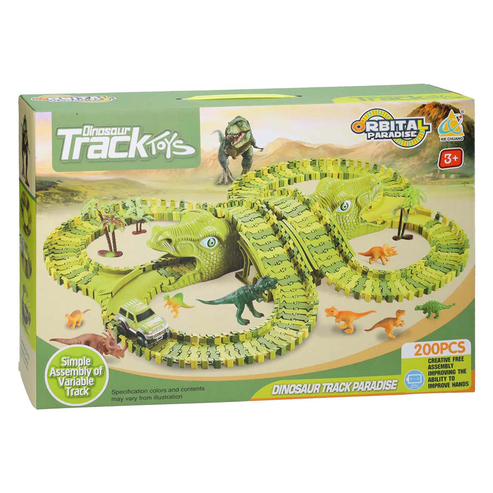 Lobbes Dinotrack umfangreiches Spielset, 200 Teile.