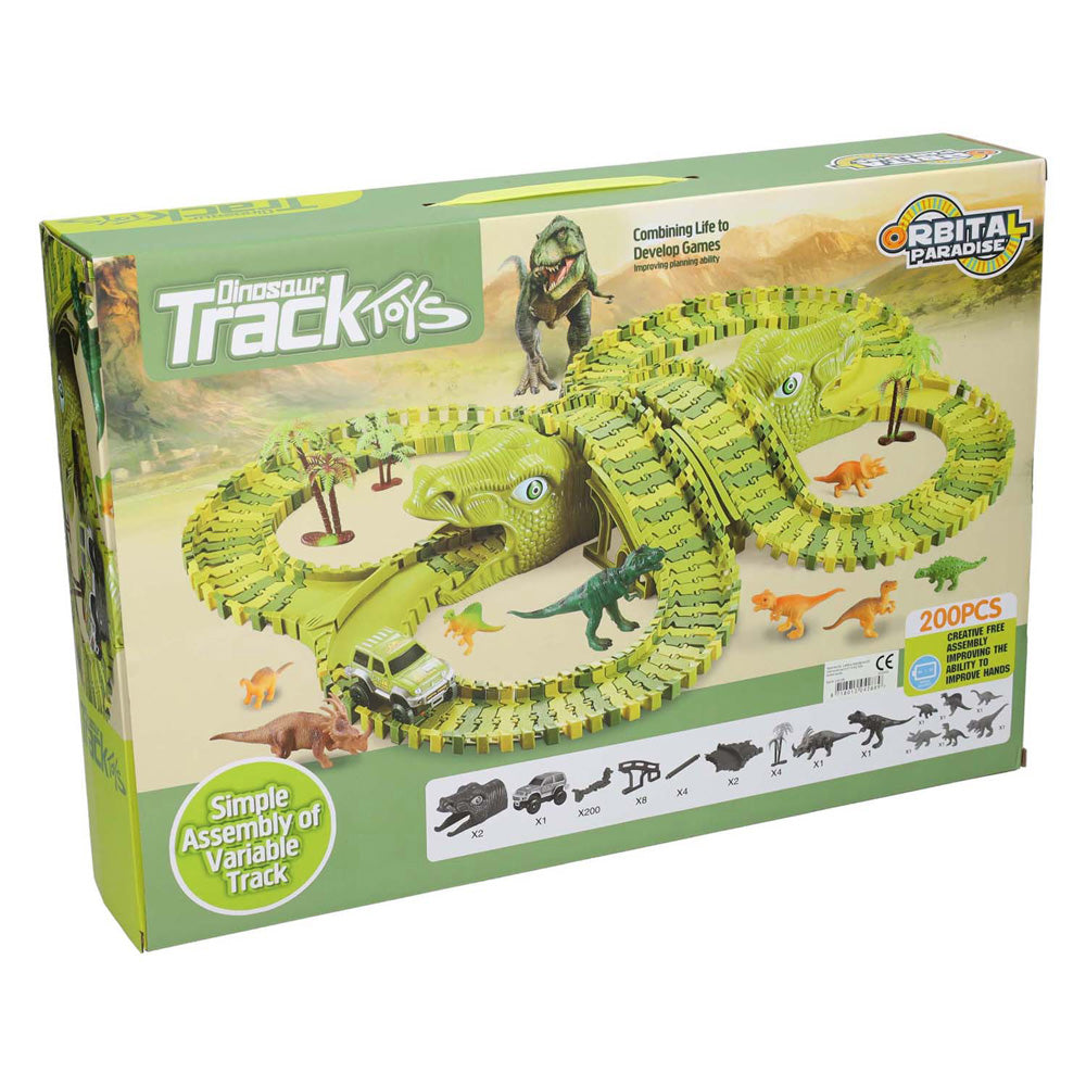 Lobbes Dinotrack umfangreiches Spielset, 200 Teile.