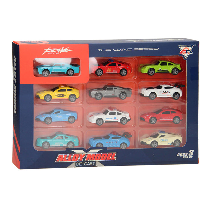 Spielset „Druckgussautos“, 12-teilig.
