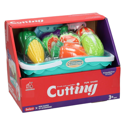 Schneiden Sie Gemüse in Einkaufswagen