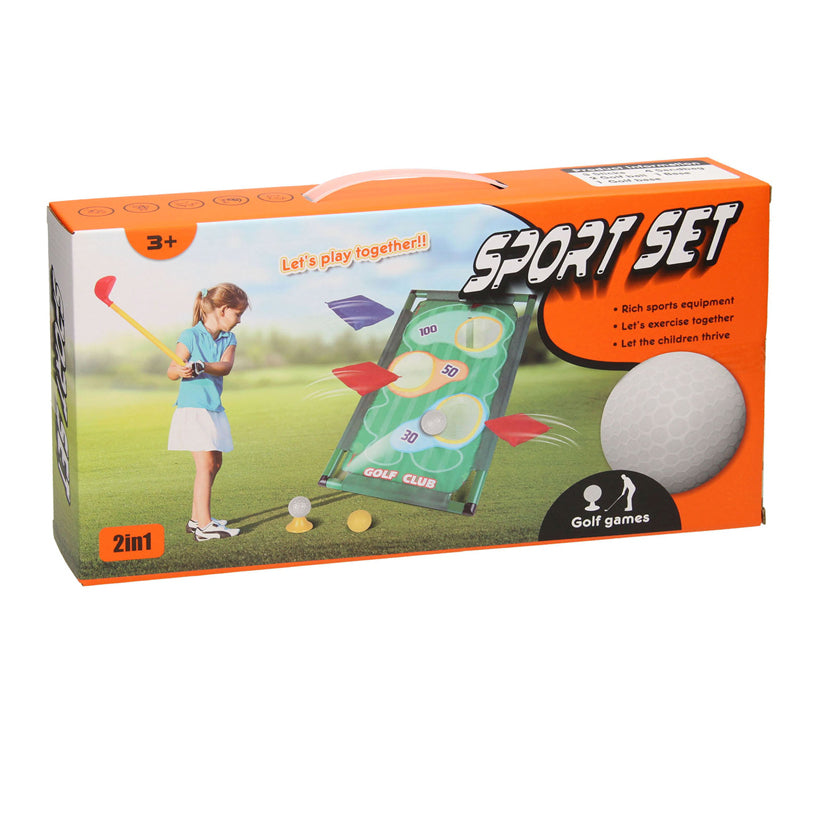Sportset 2in1 Golf und Taschenwerfen