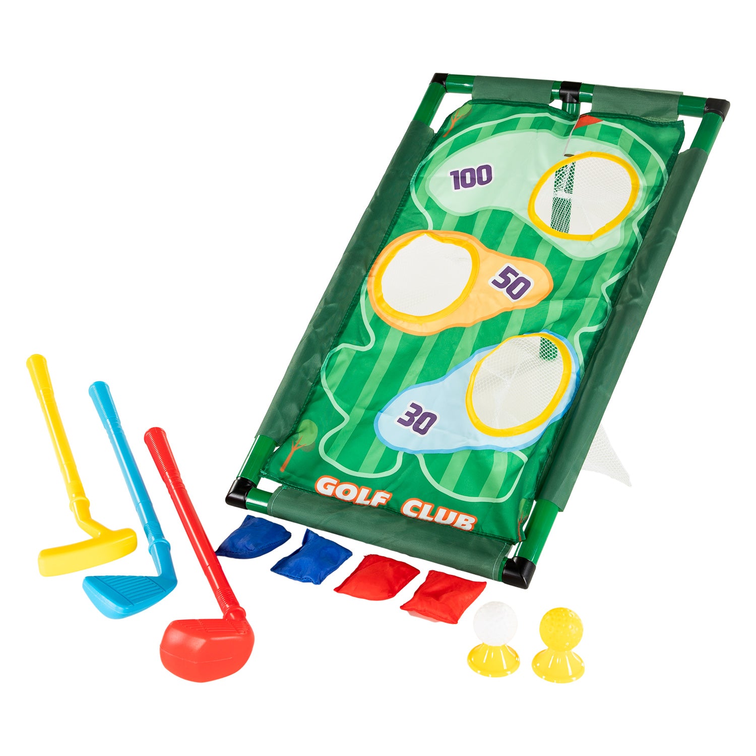 Sportset 2in1 Golf und Taschenwerfen