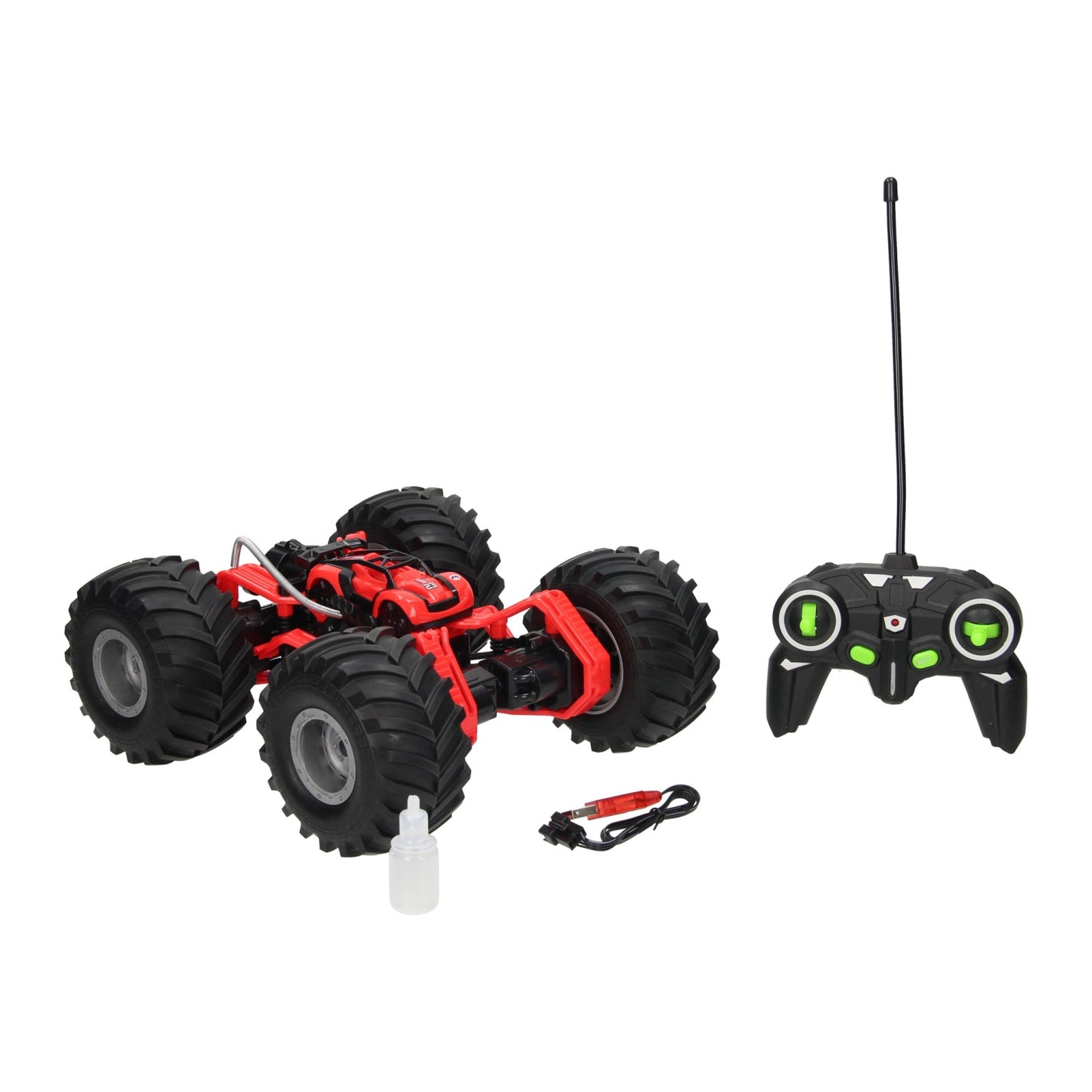 RC-Racing-Monstertruck mit Rauchfunktion – rot