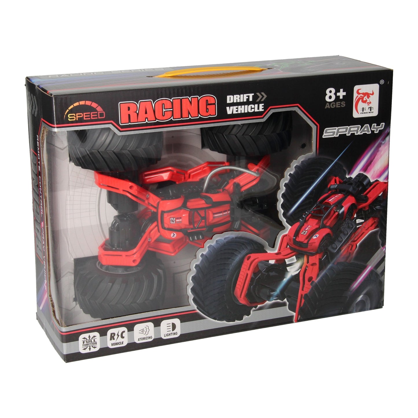 RC-Racing-Monstertruck mit Rauchfunktion – rot